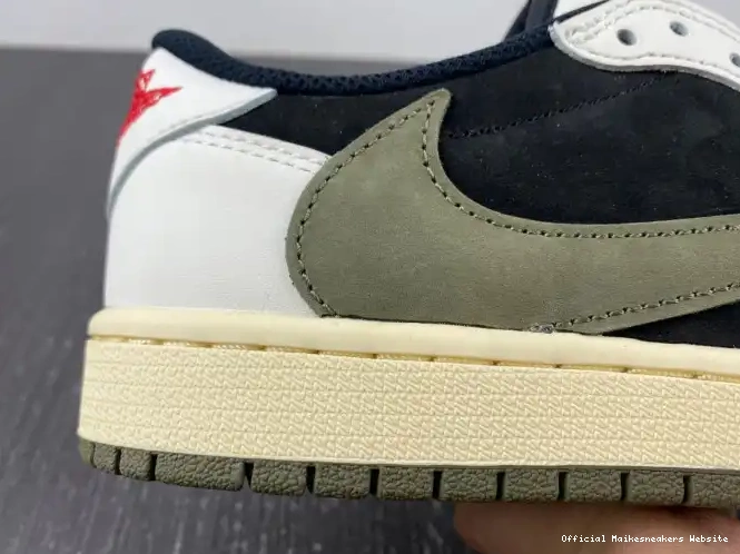 Official Maikesneakers OG WMNS Olive x Travis Low Air Jordan Scott 1 DZ4137-106 0405